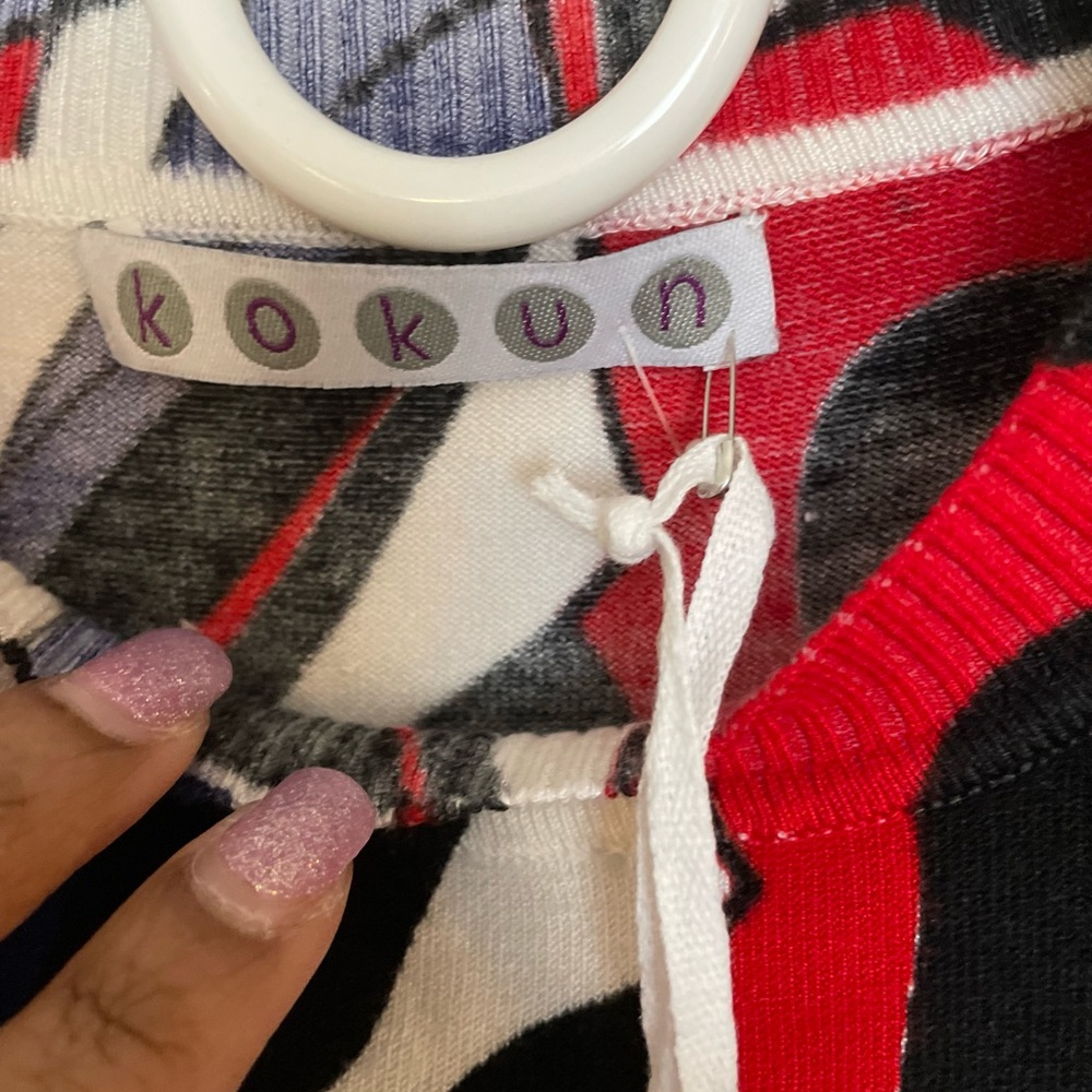 Kokun Multicolor Sleeveless Blouse - Size L - Picture 4 of 11